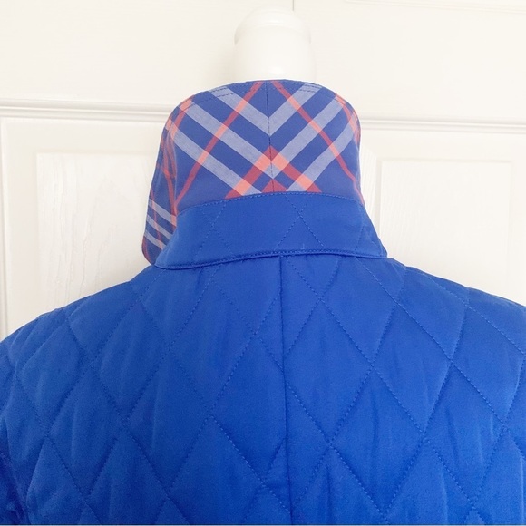 Vintage Women’s Quilted Ice Skating Jacket Blue Button Up with Flannel Lining - Picture 12 of 14